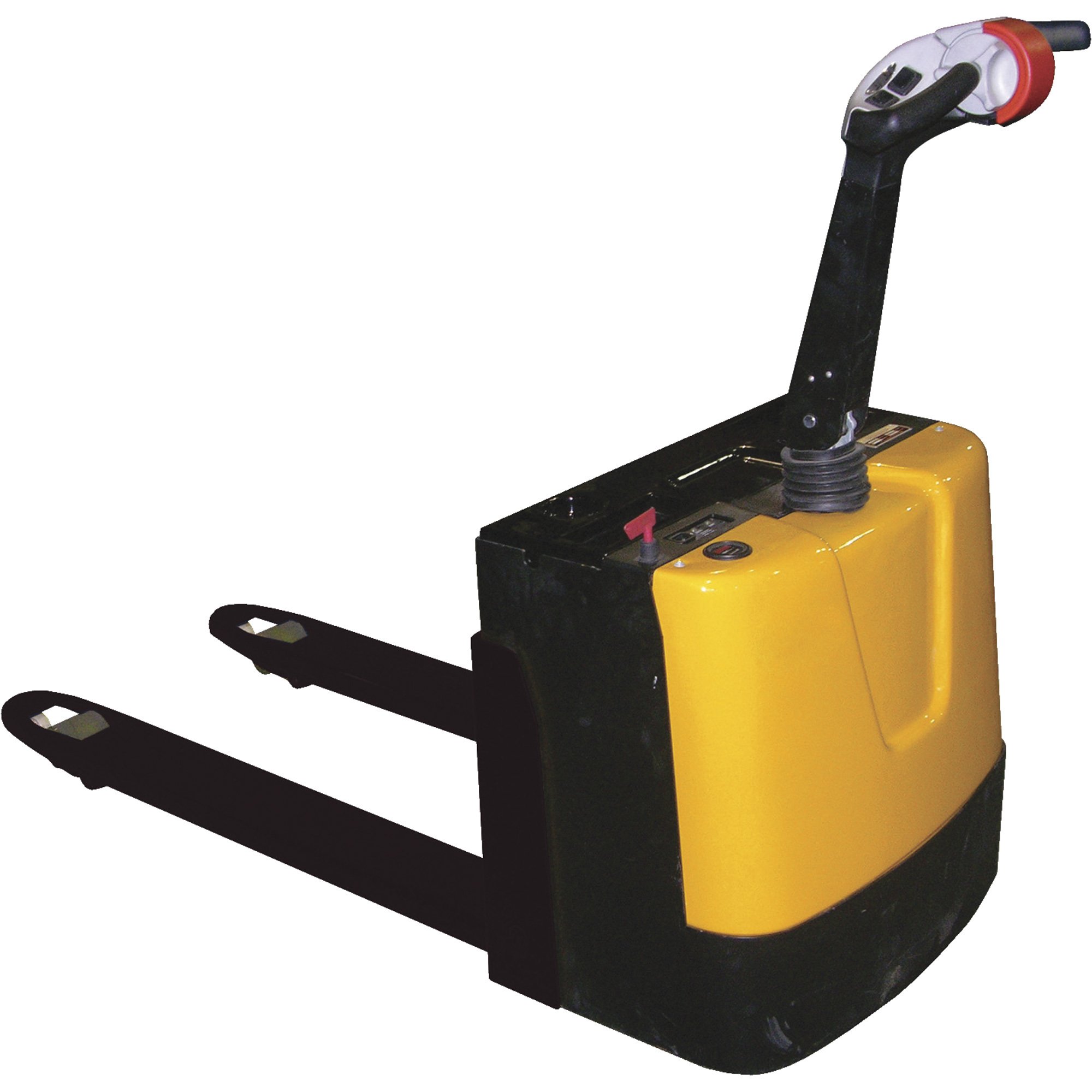 Utilev Fullly Electric Pallet Truck with 48in. Load Backrest — 3300Lb